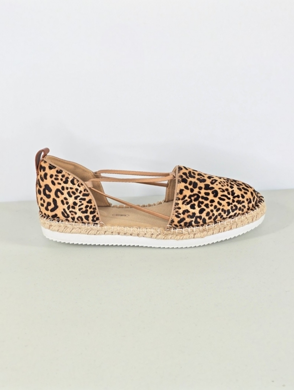 Rockport Leopard Print Tan Espadrille Sandal